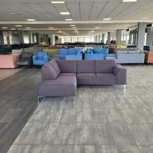 Hoekbank met chaise lounge bruingrijs 245×200 | BEZORGEN